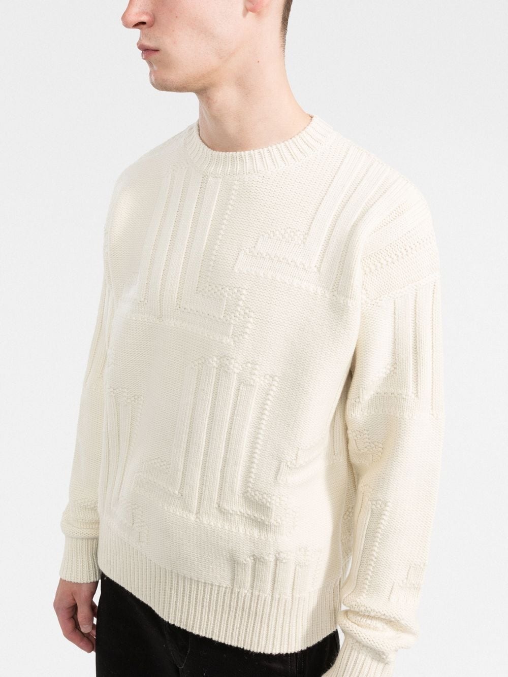 JL3D jacquard crew-neck jumper - 3