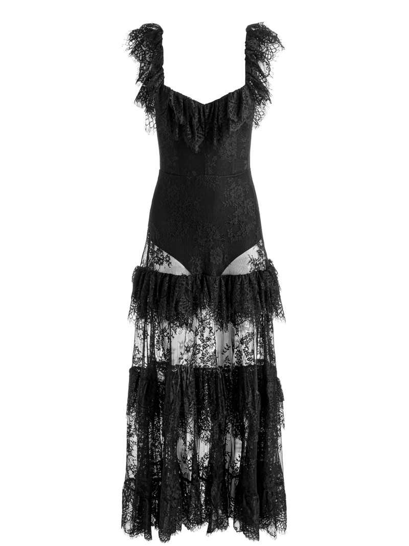 MYRNA LACE TIERED GOWN 1
