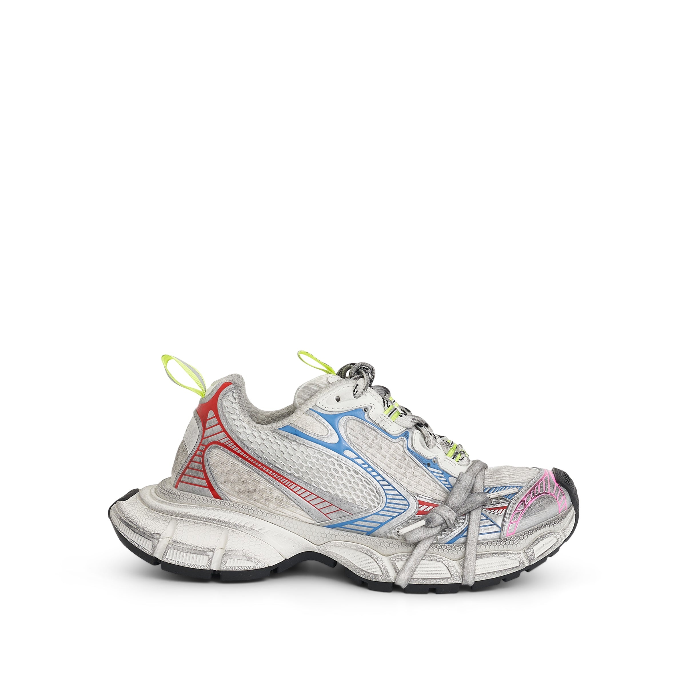 3XL Sneakers in White/Red/Blue - 1