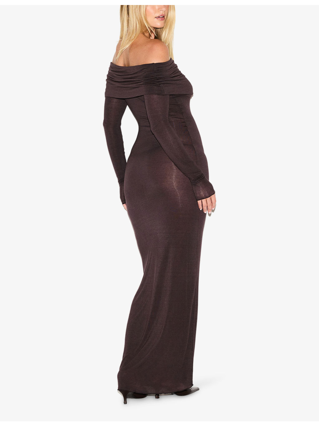Off-Shoulder Stretch-Modal Maxi Dress - 3