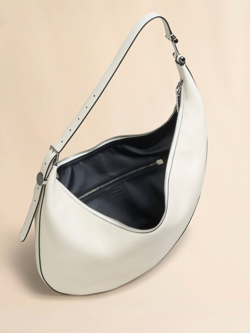 CREAM LEATHER DOT SMALL HOBO BAG - 4