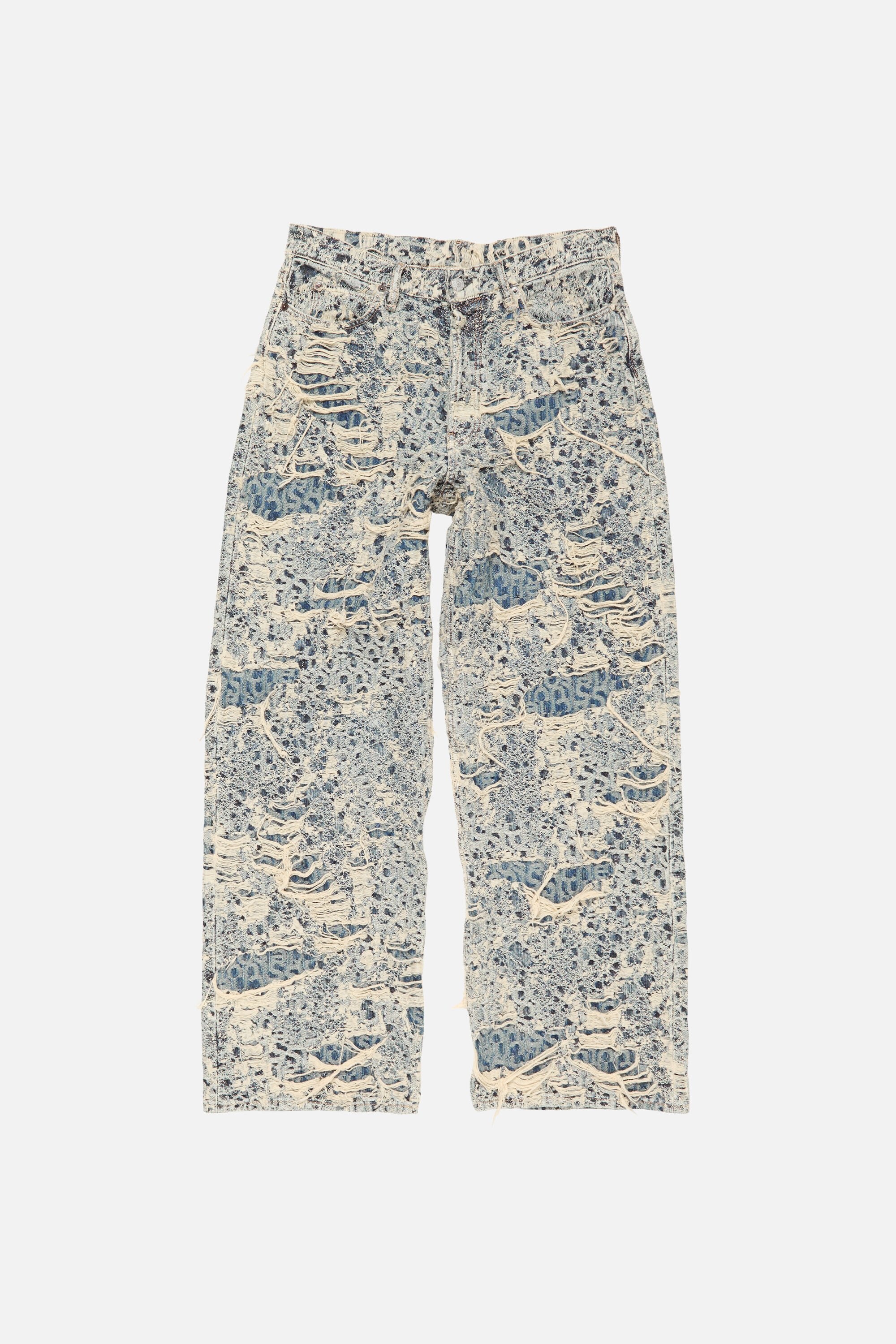 Baggy fit jeans - 1981 Distressed Monogram - Mid Blue - 9