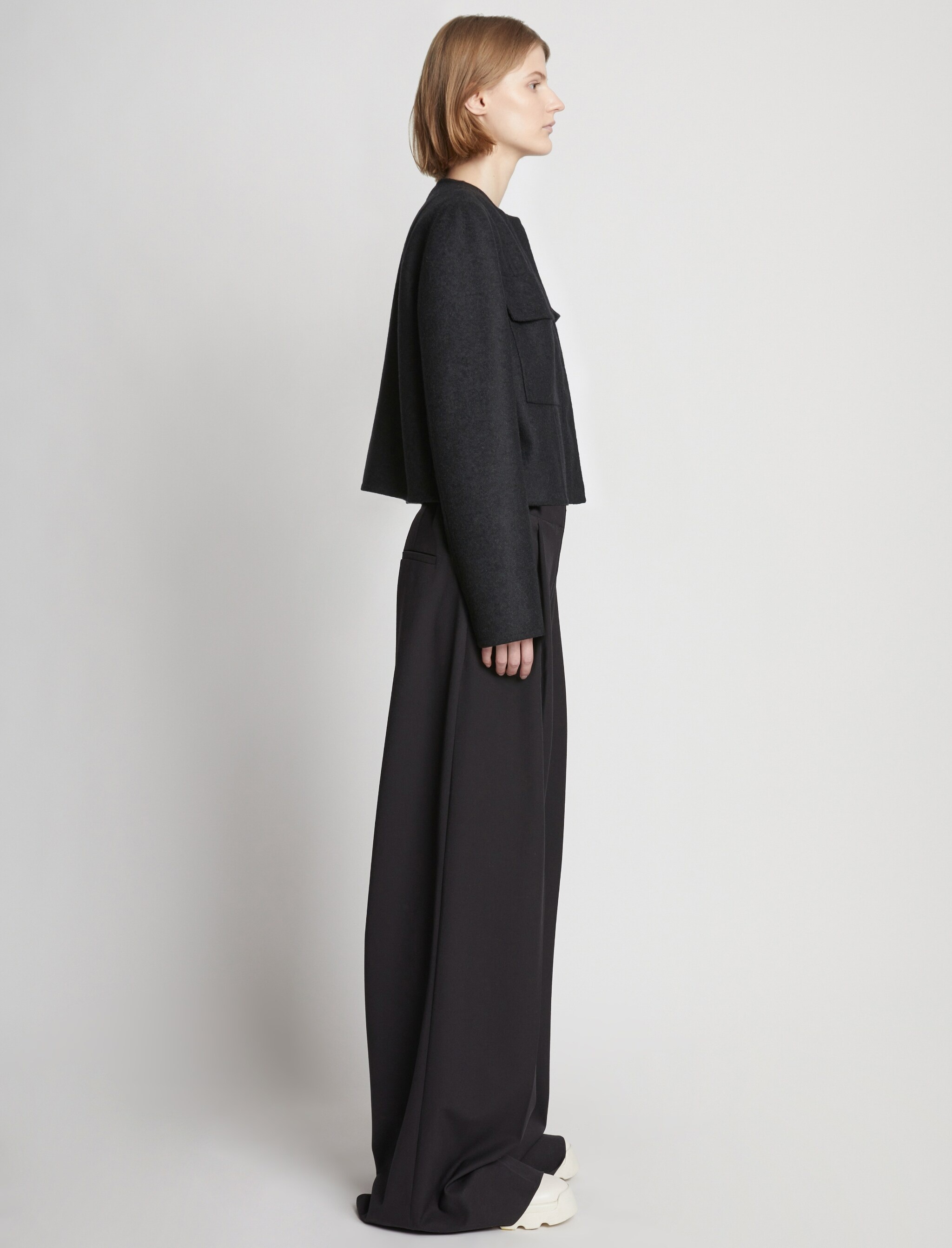 Eco Wool Double Face Crop Jacket - 4