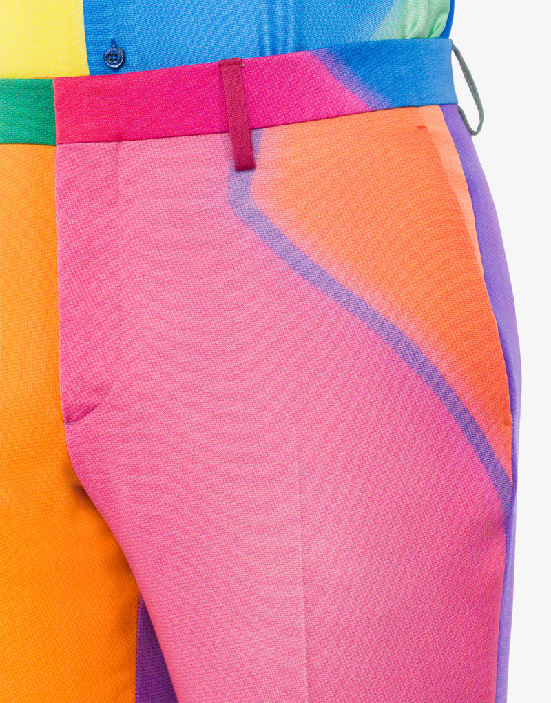 PROJECTION PRINT WOOL TROUSERS 4