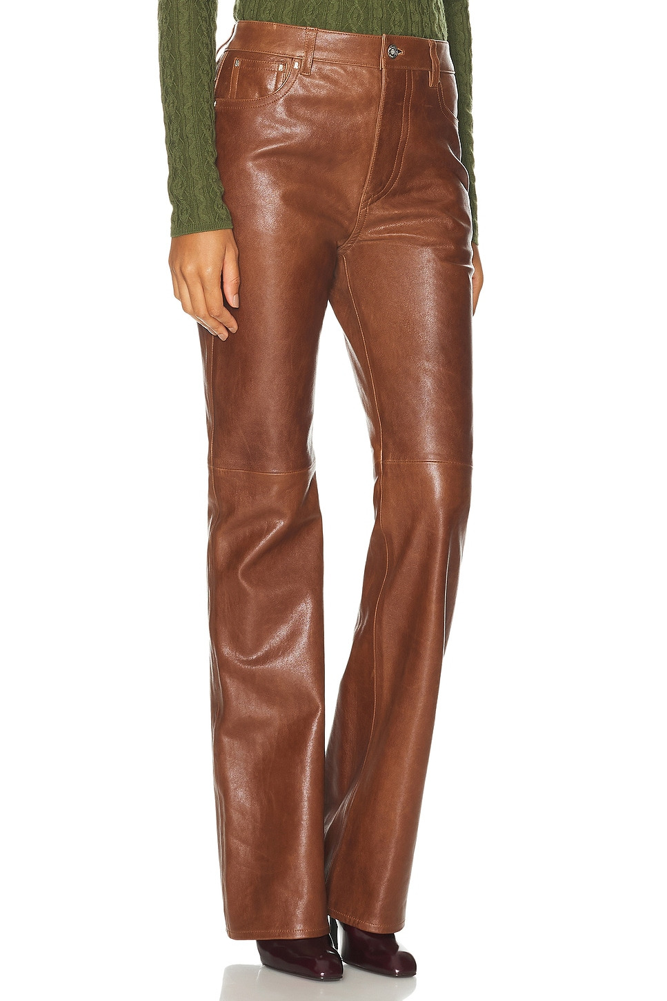 Leather Straight Leg - 2