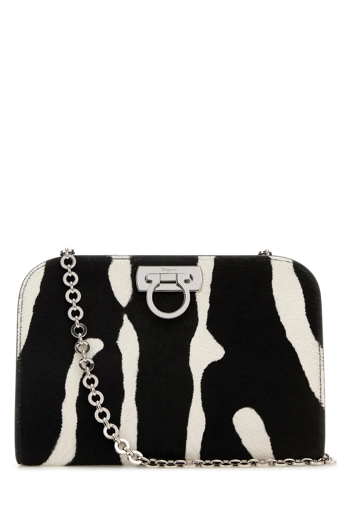 Printed calf hair clutch - 1