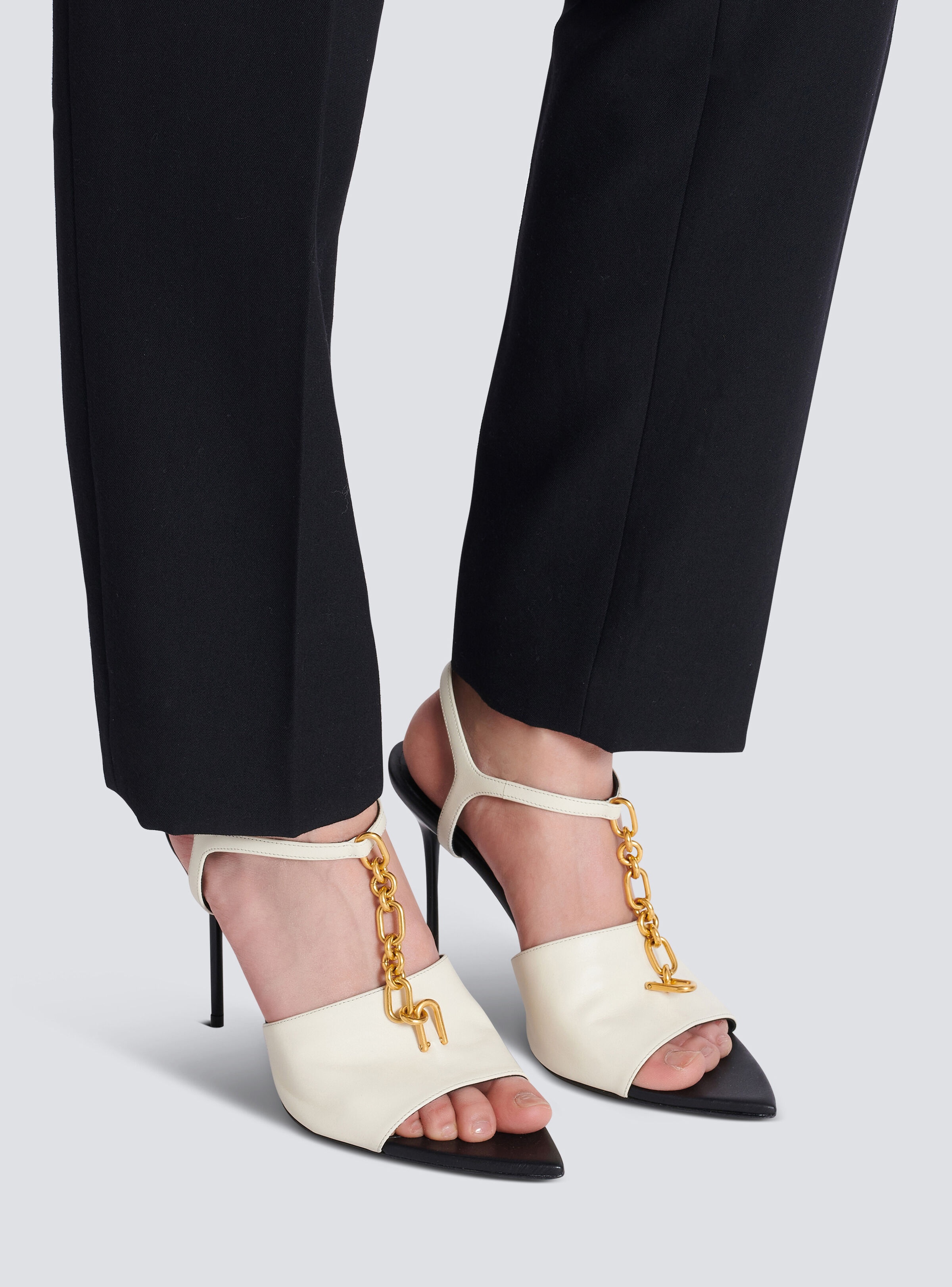 Sync leather sandals with heel - 8
