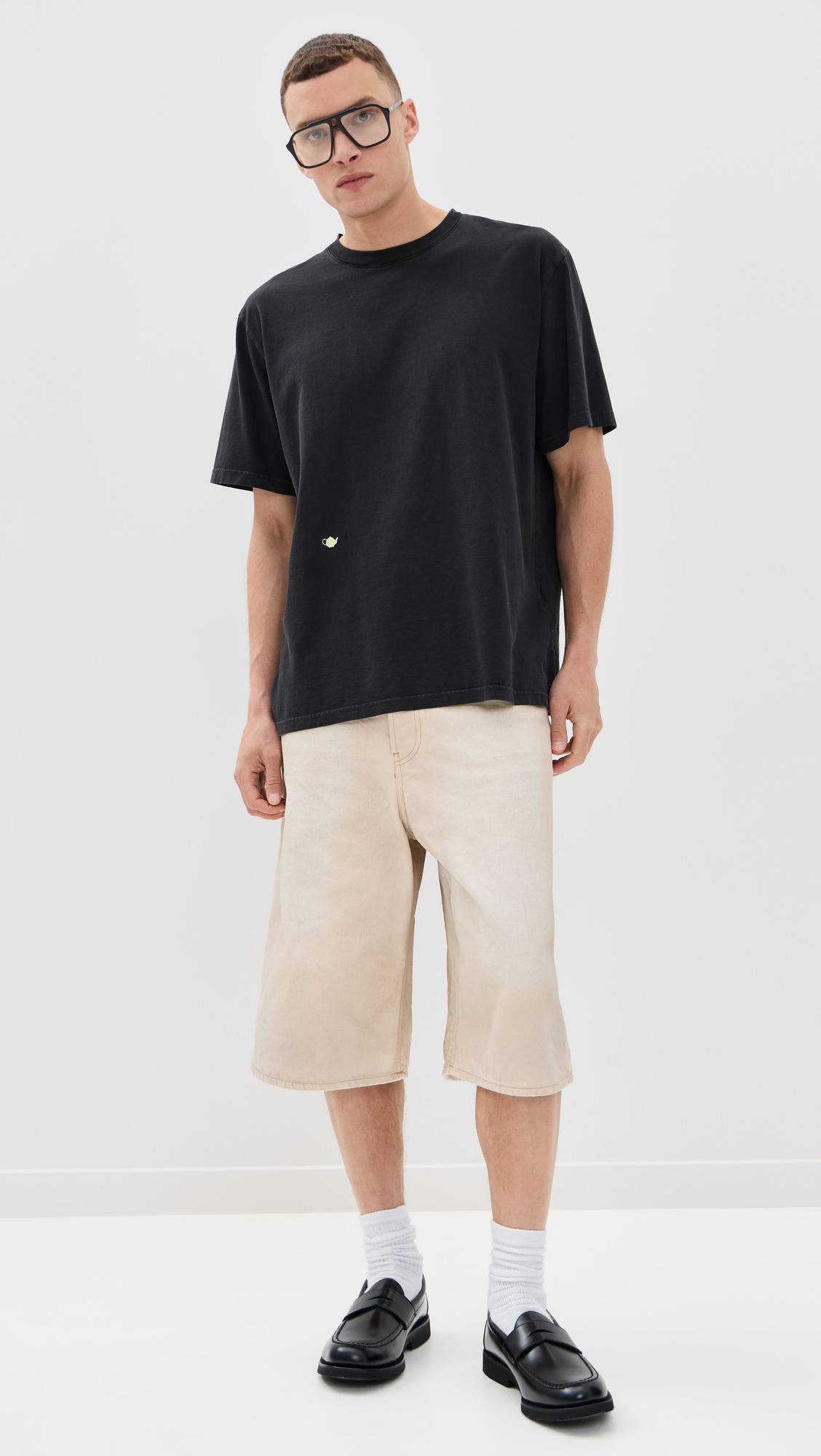 Contrast Embroidery Tee - 4