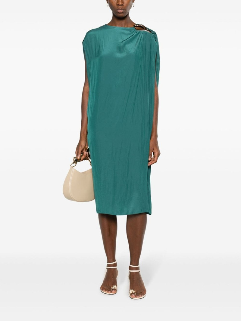 Lanvin ring-detail midi dress outlook