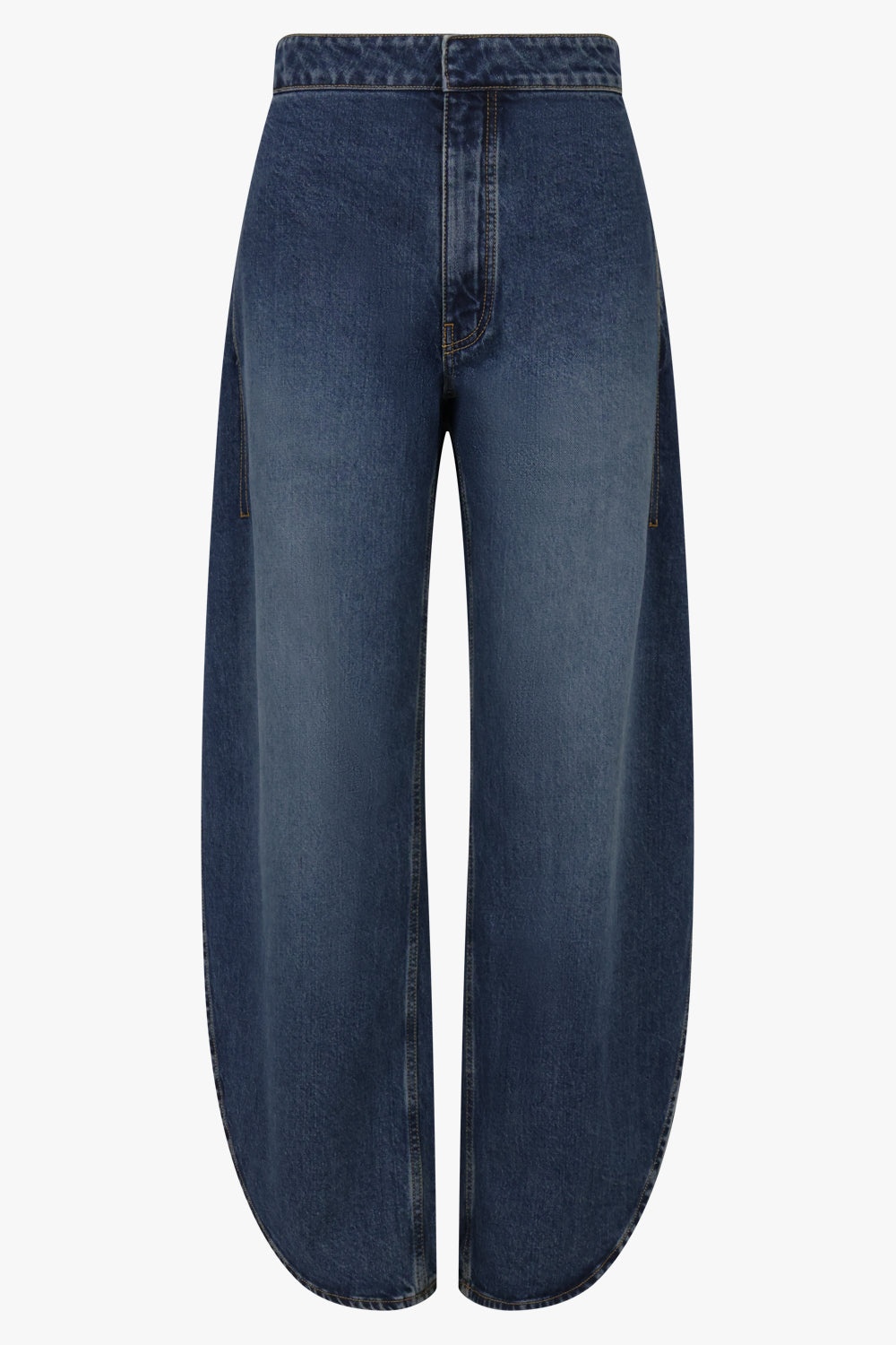 PETAL ROUND FIT DART JEANS | WASHED BLUE - 1