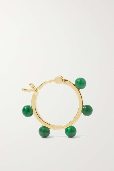 MATEO Small Dot 14-karat gold lapis lazuli hoop earrings outlook