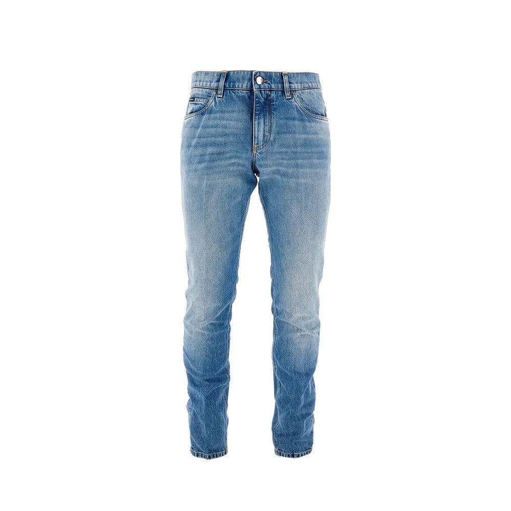 REGULAR FIT JEANS WITH LOGO PLATE - 1