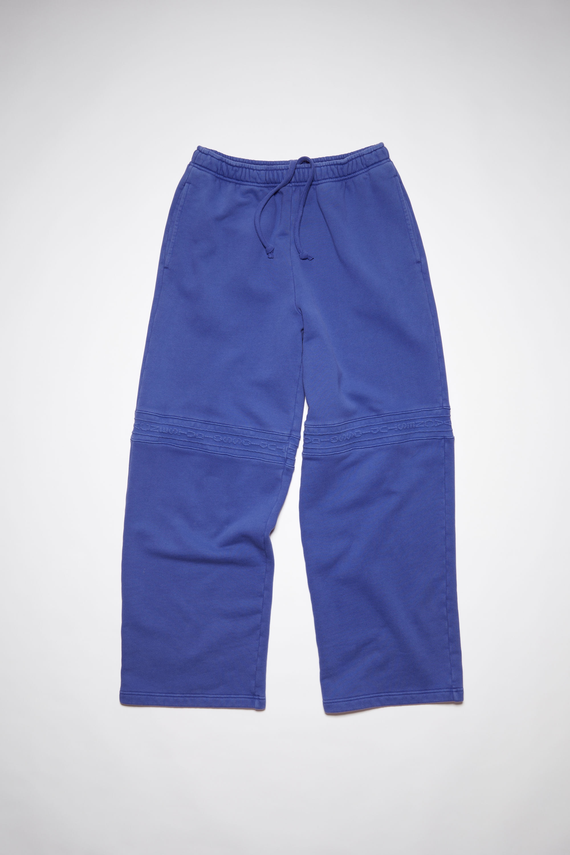 Logo tape fleece sweatpants - Sea Blue - 1