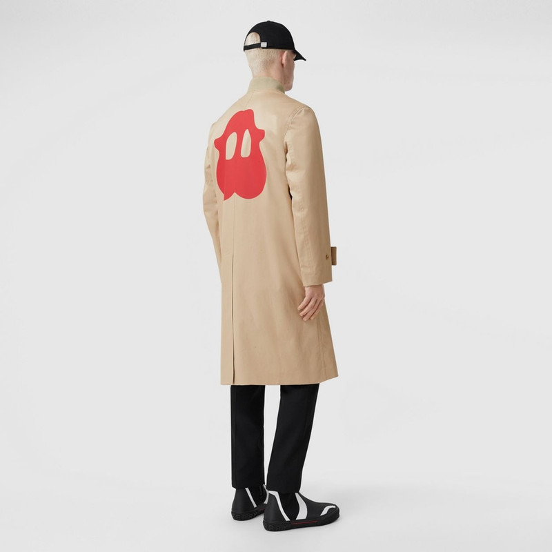 Burberry Monster Graphic Cotton Gabardine Car Coat outlook