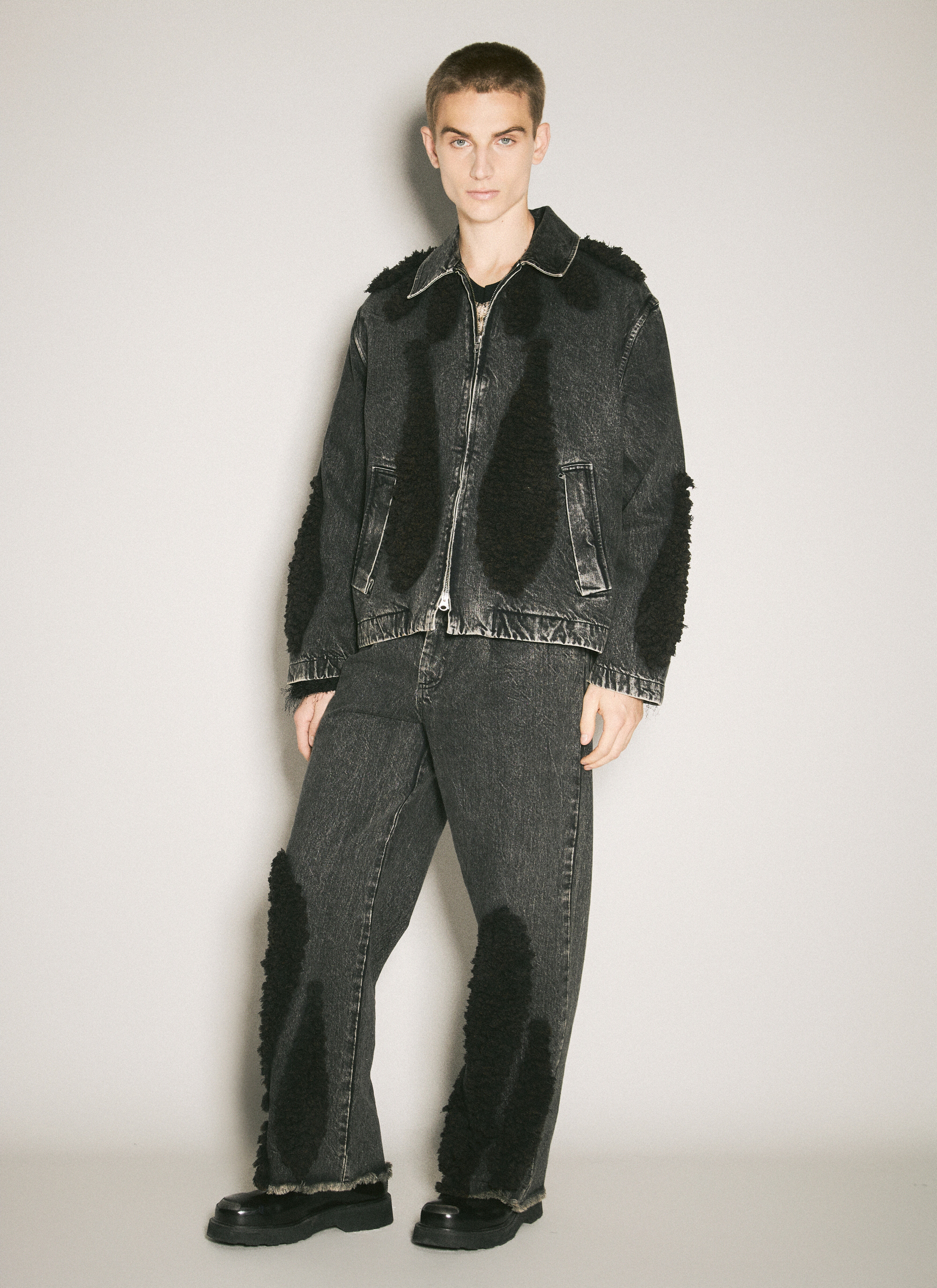 Zip-Up Denim Jacket - 2