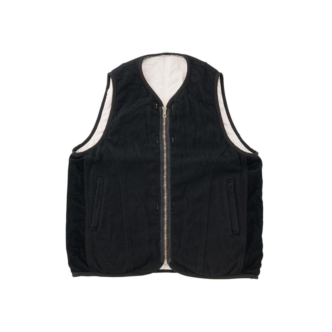 WAWONA DOWN VEST (W/LI NEP TWEED) BLACK - 1