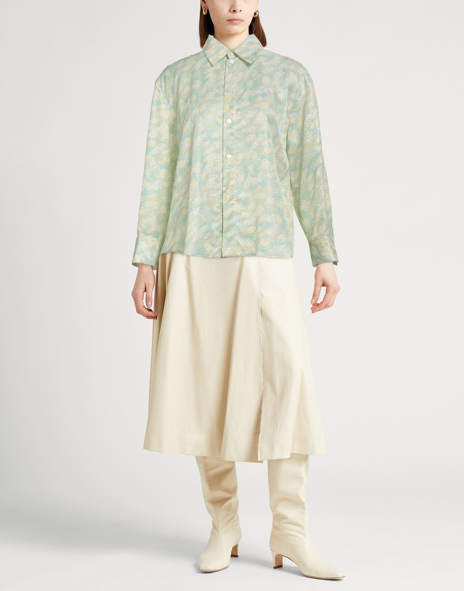 Light green Women's Floral Shirts & Blouses - 2