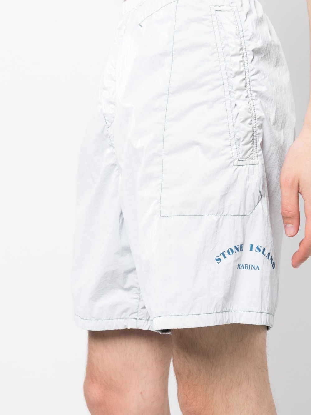 logo-print elasticated-waist shorts - 5