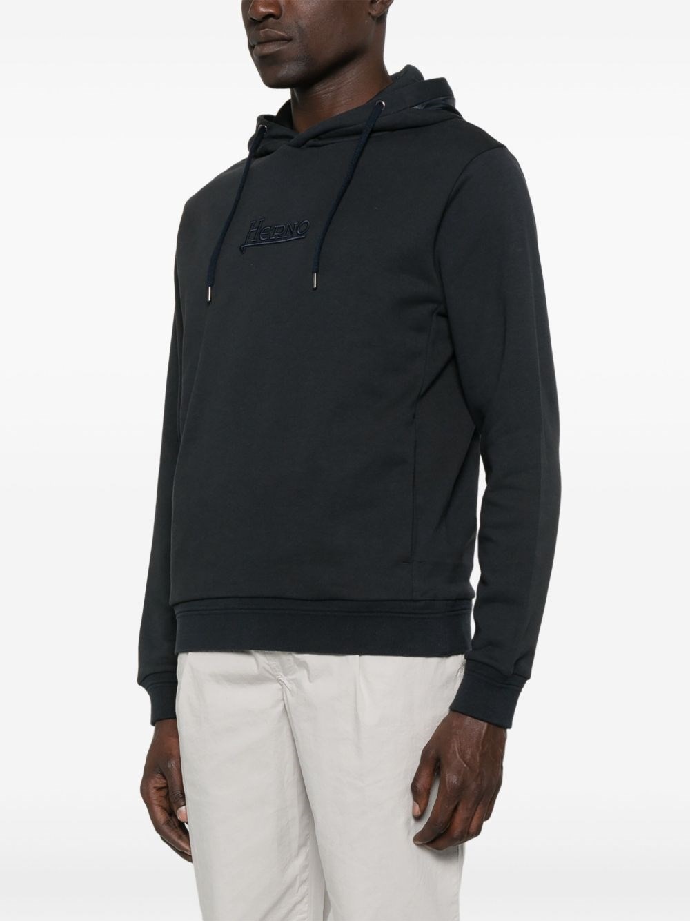 Logo cotton hoodie - 3