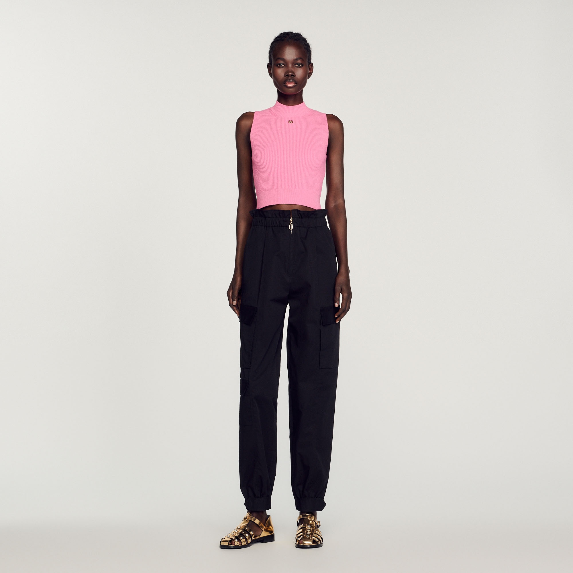 Ribbed cropped sweater - 3