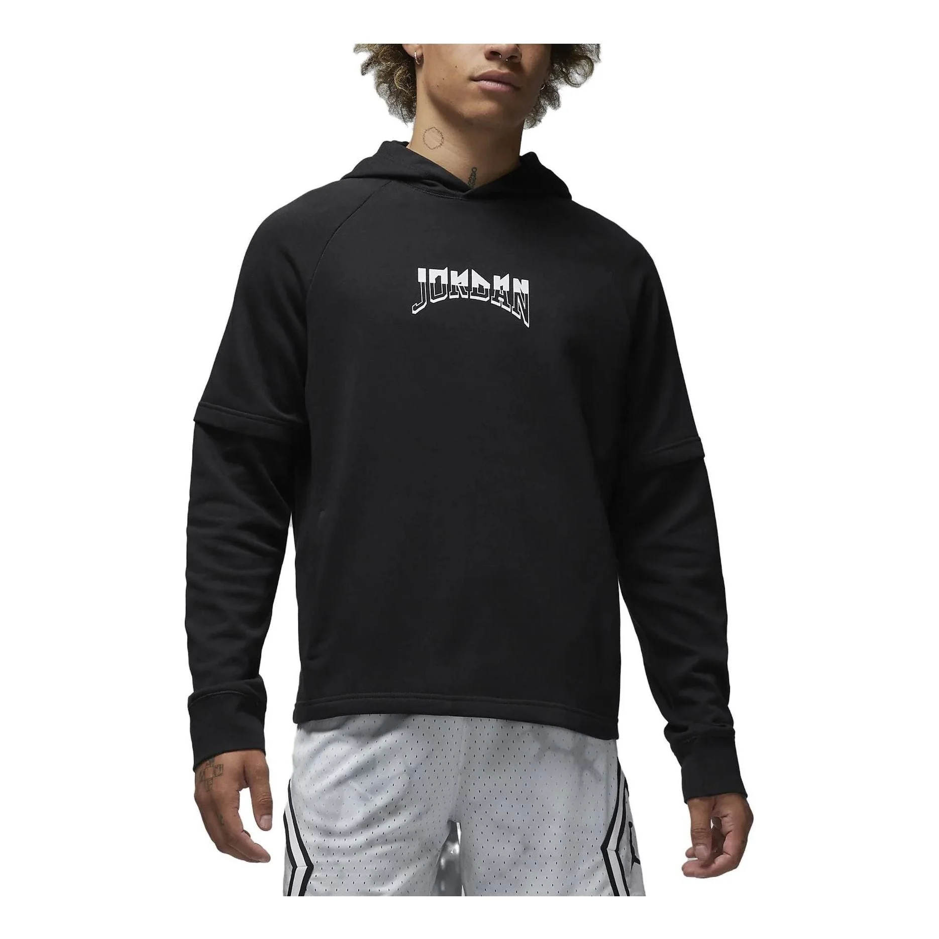 Air Jordan Dri-FIT Sport Graphic Fleece Pullover Hoodie 'Black' FB7570-010 - 1