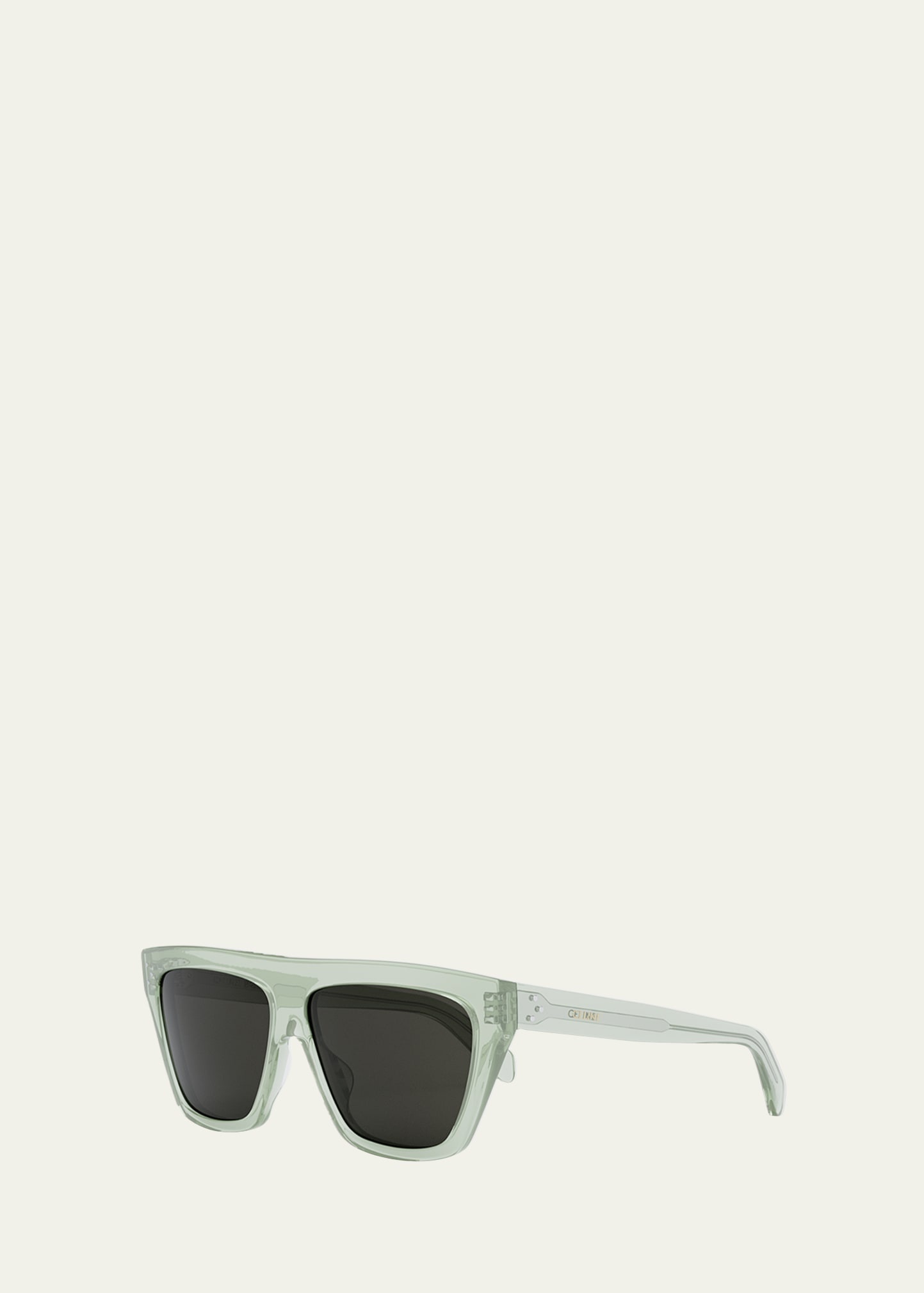 Logo Flat-Top Square Acetate Sunglasses - 2