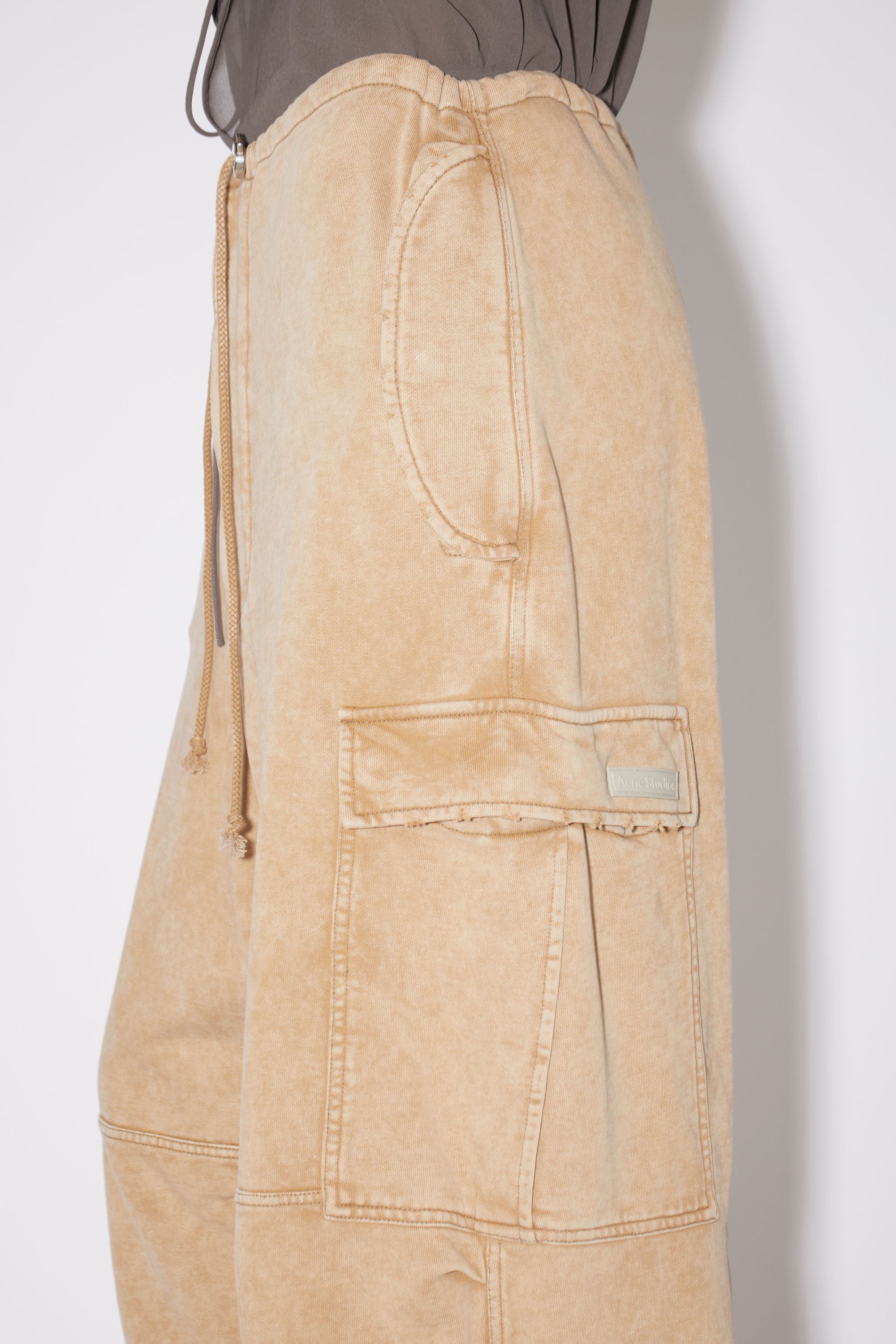 Cargo fleece trousers - Warm beige - 5
