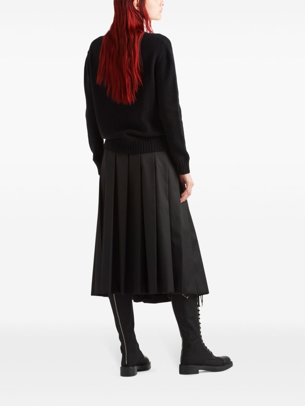 logo-intarsia wool-cashmere jumper - 3
