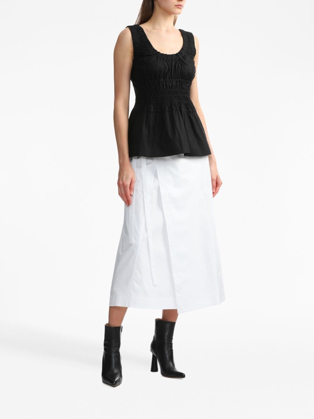 soft poplin wrap skirt - 2