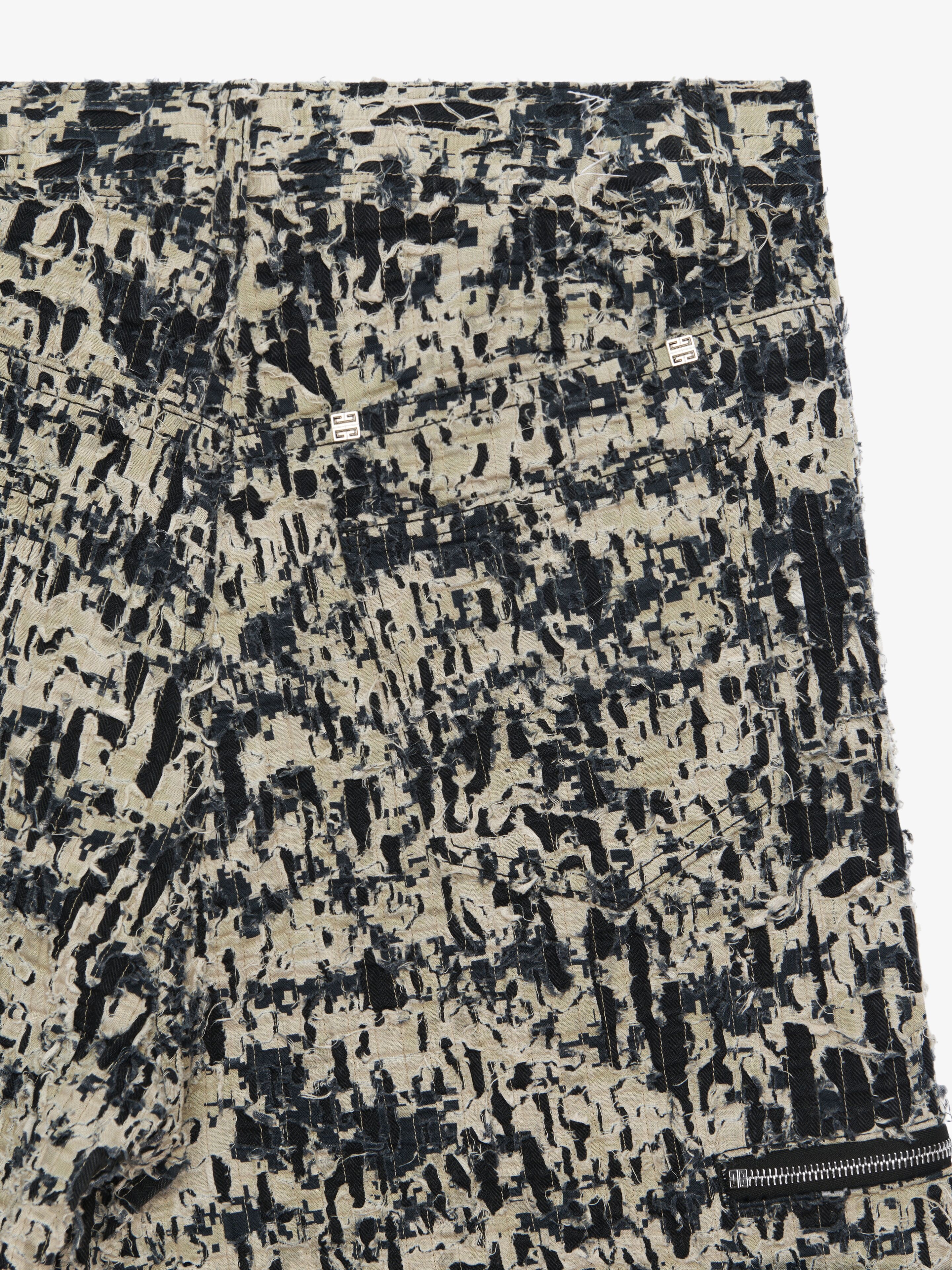 DESTROYED CARGO PANTS IN DENIM - 5