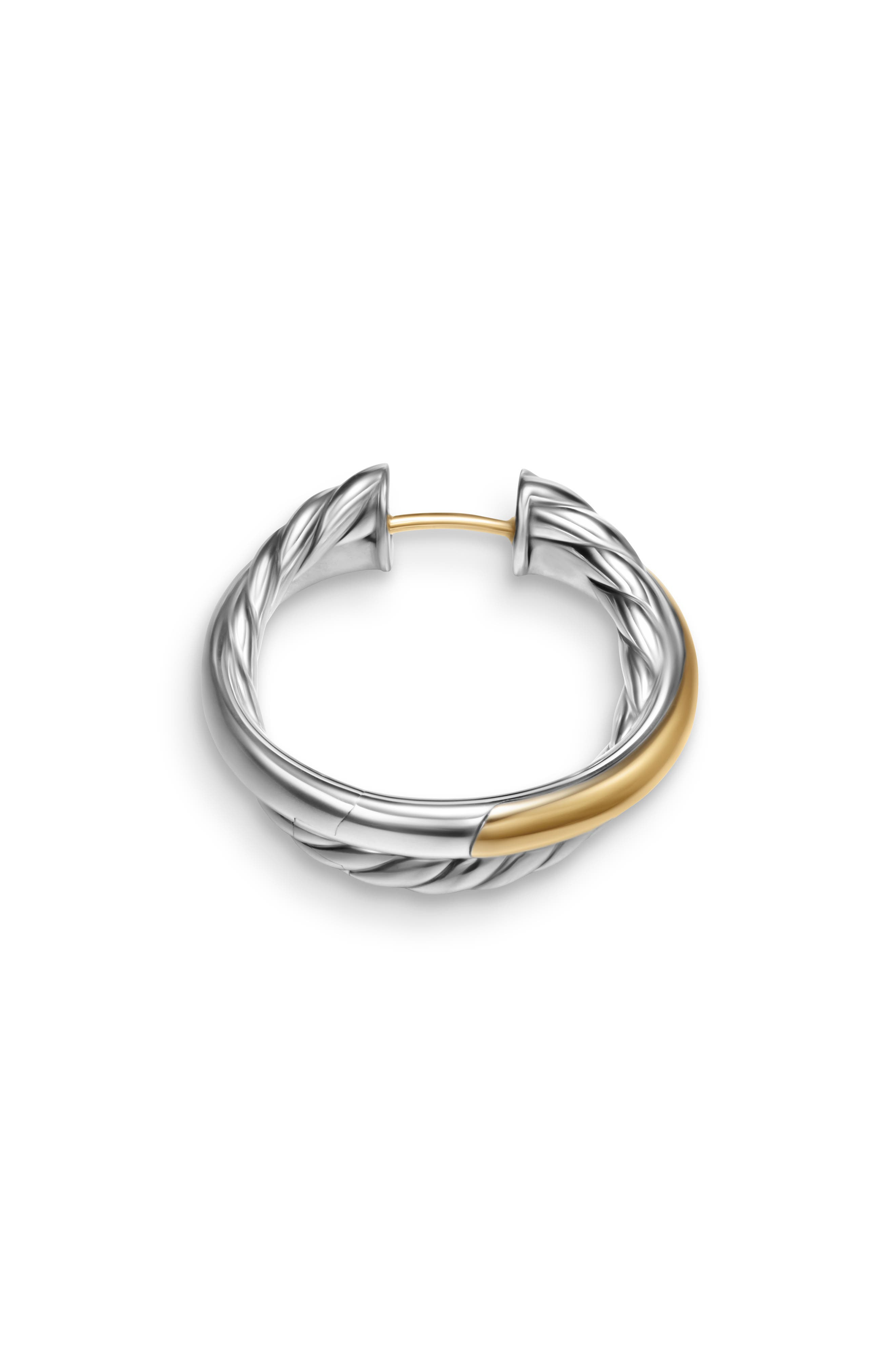 David Yurman Bold Crossover Hoop Earrings in Sterling Silver 14Kyg at Nordstrom - 5
