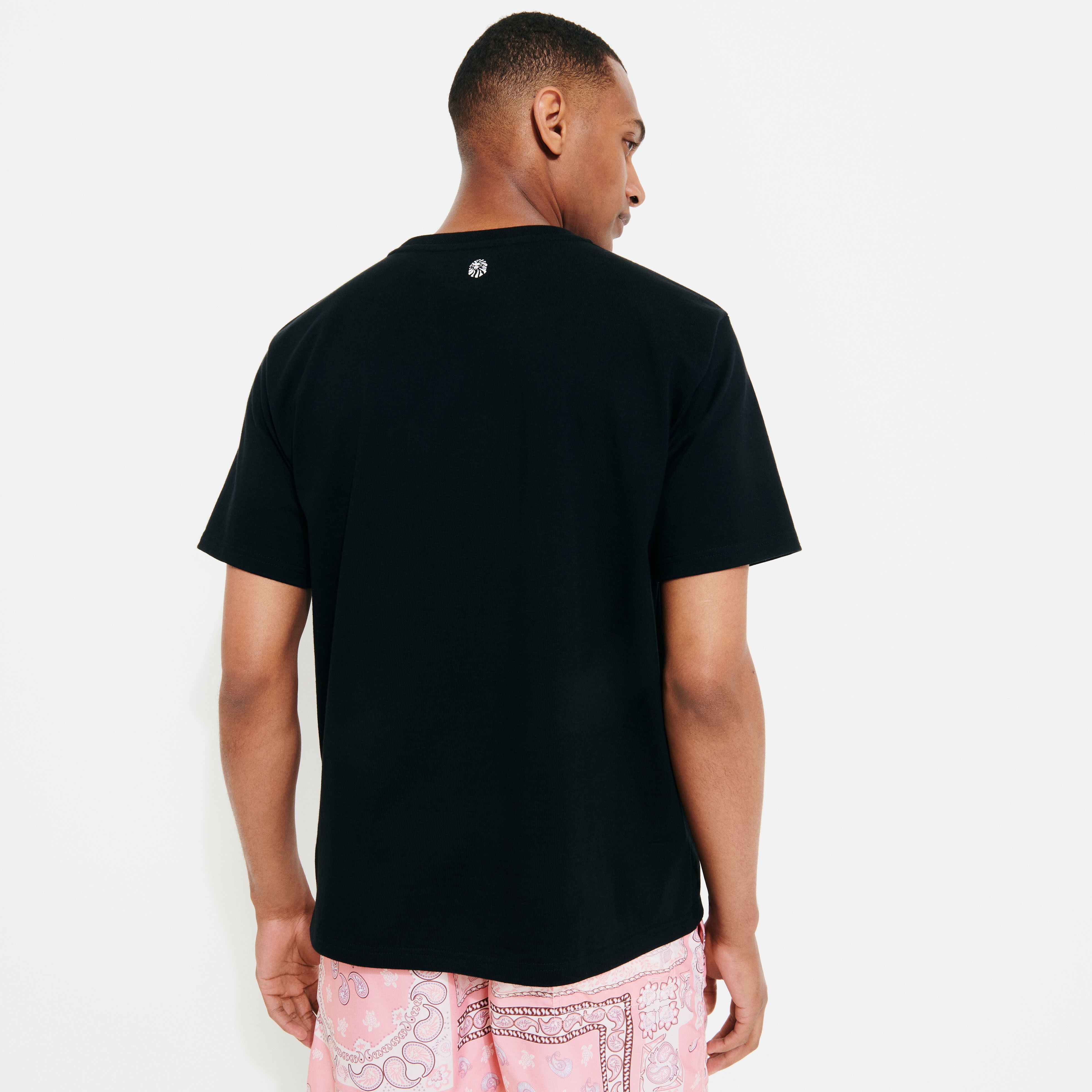 Men T-Shirt Logo Printed - Vilebrequin x BAPE® BLACK - 4