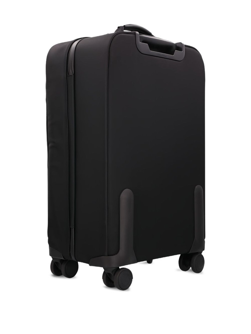 Longchamp leather-trimmed wheeled trolley outlook