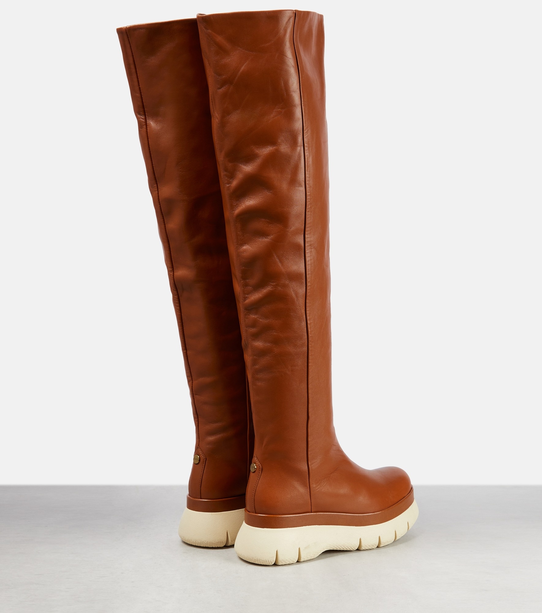 Malyx leather over-the-knee boots - 3
