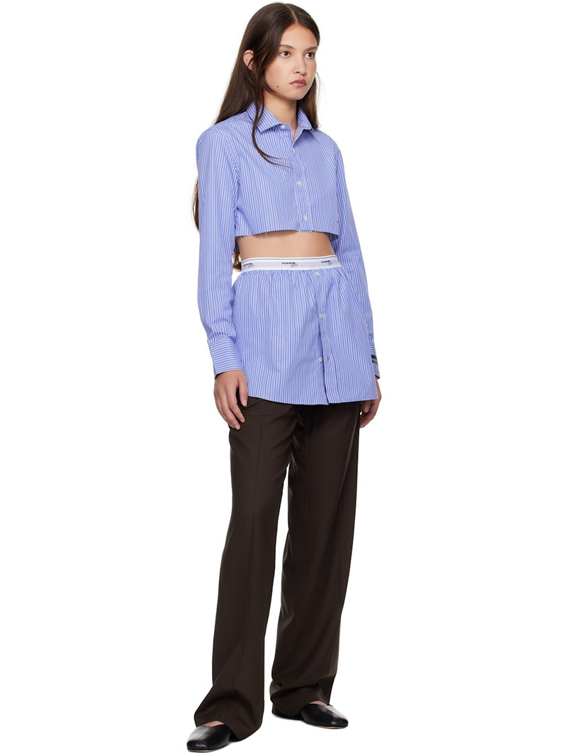 HommeGirls® Navy Super Cropped Shirt outlook