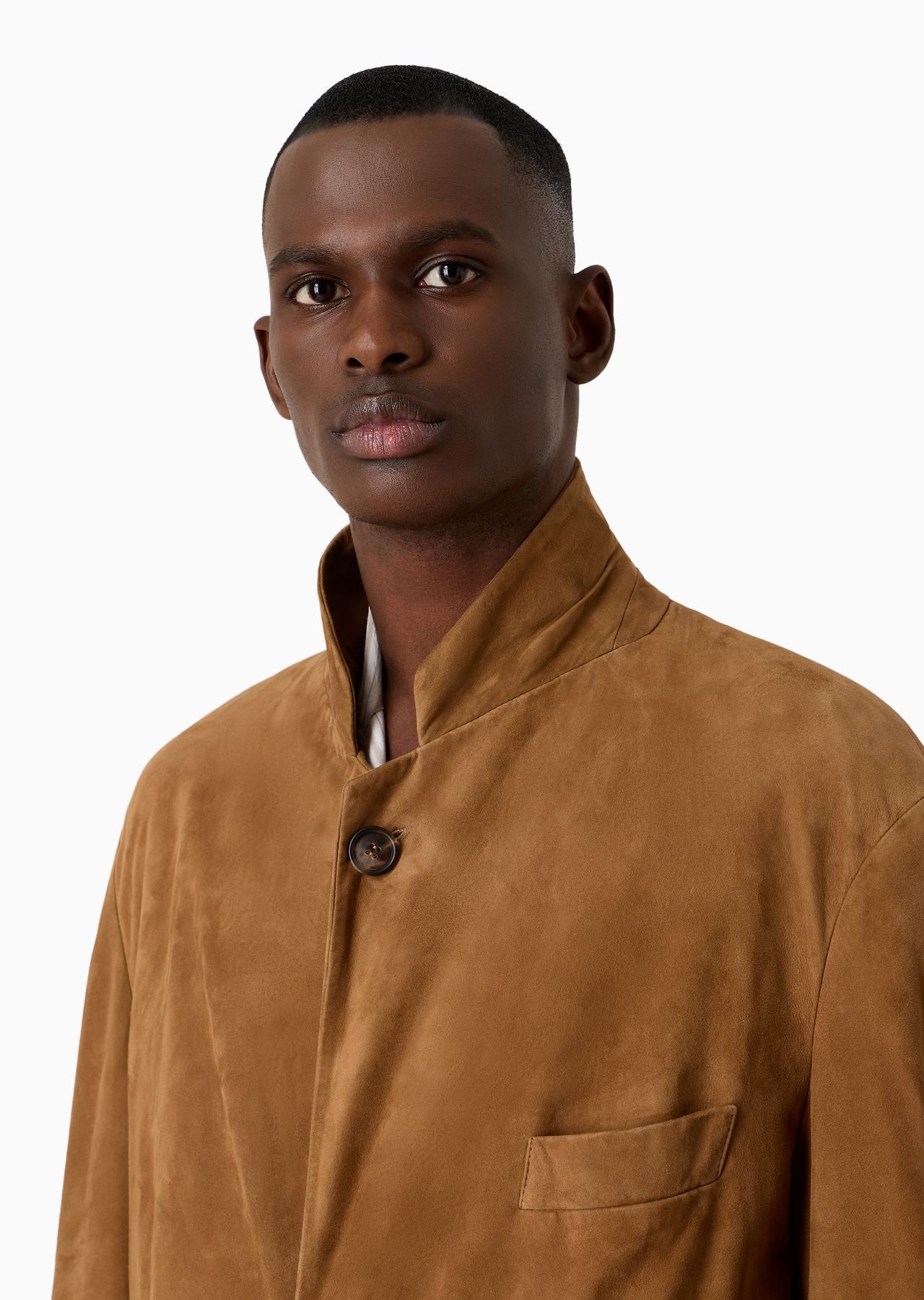 Single-breasted suede jacket - 5