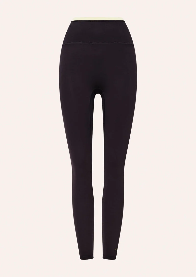 VITA FULL LENGTH LEGGING IN BLACK BEAN & SOFT YELLOW - 1