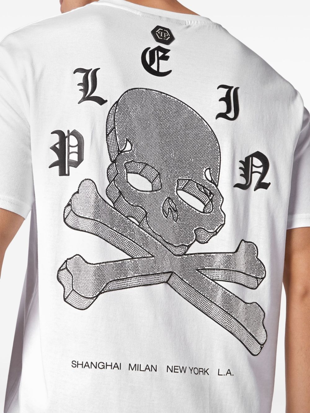 skull logo cotton T-shirt - 5