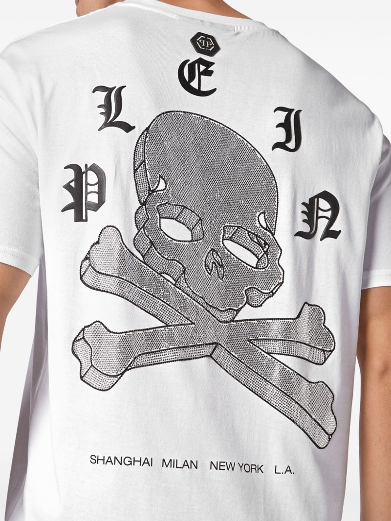 skull logo cotton T-shirt 5