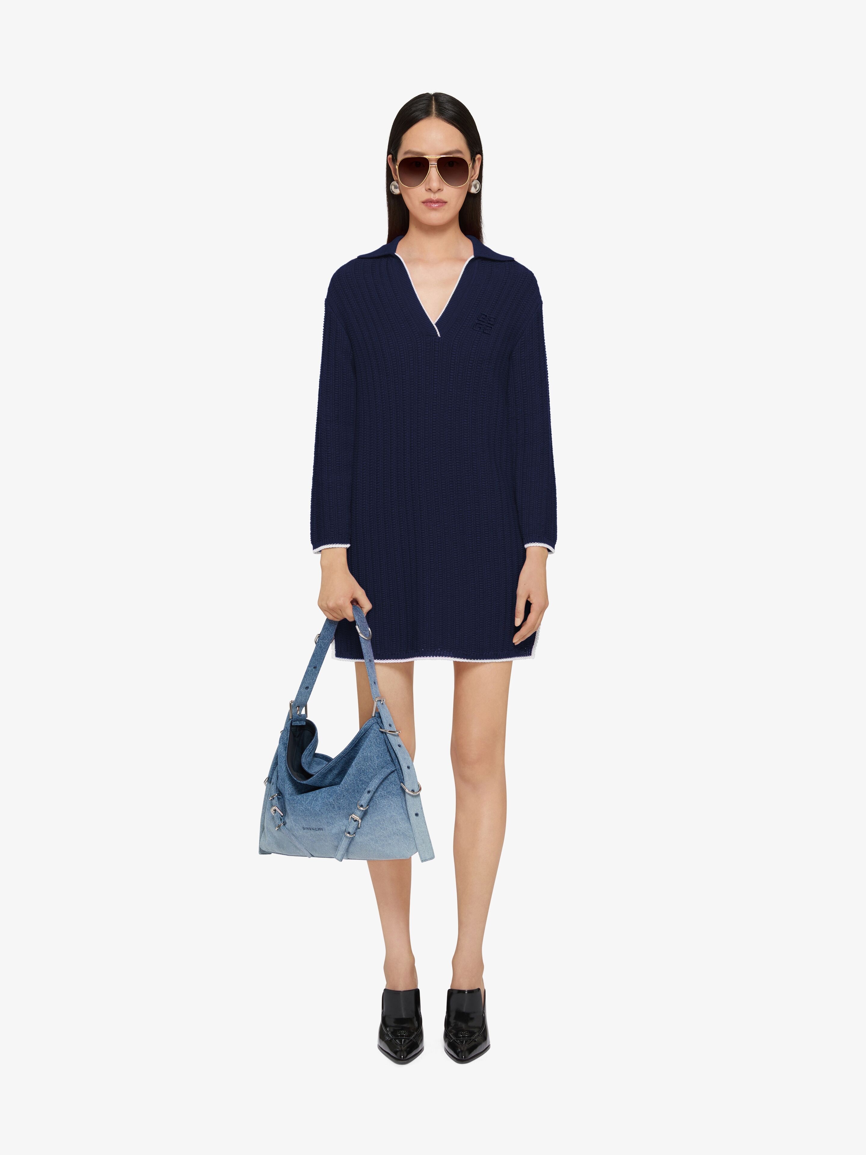 POLO DRESS IN KNIT WITH 4G EMBROIDERY - 2