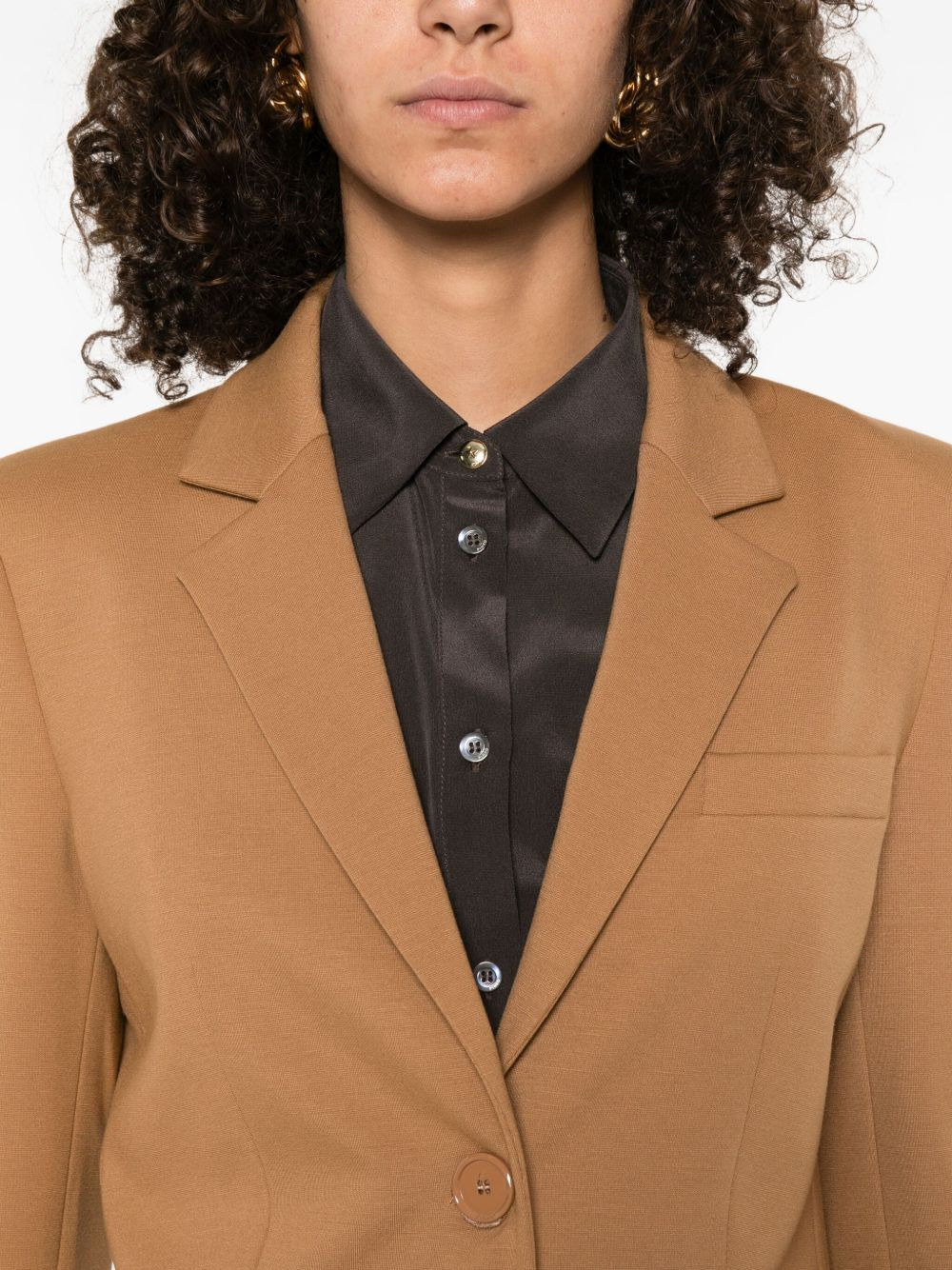 notched-lapel blazer - 5