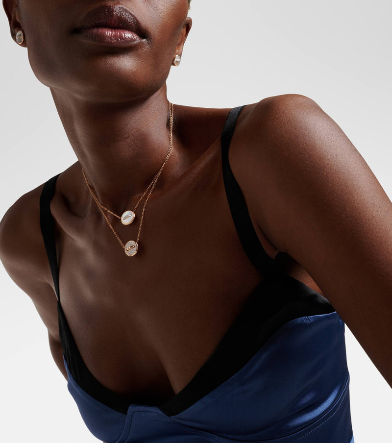 Pomellato Pom Pom Dot 18kt rose gold pendant necklace with mother-of-pearl and diamonds outlook