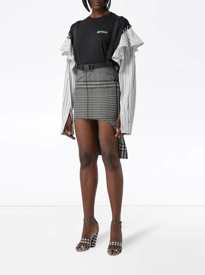 Burberry check technical step-through skirt outlook