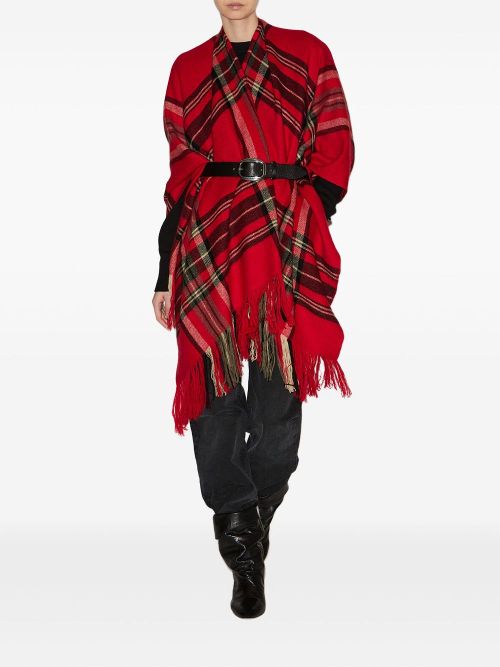 Kamilo plaid-check fringe scarf - 2