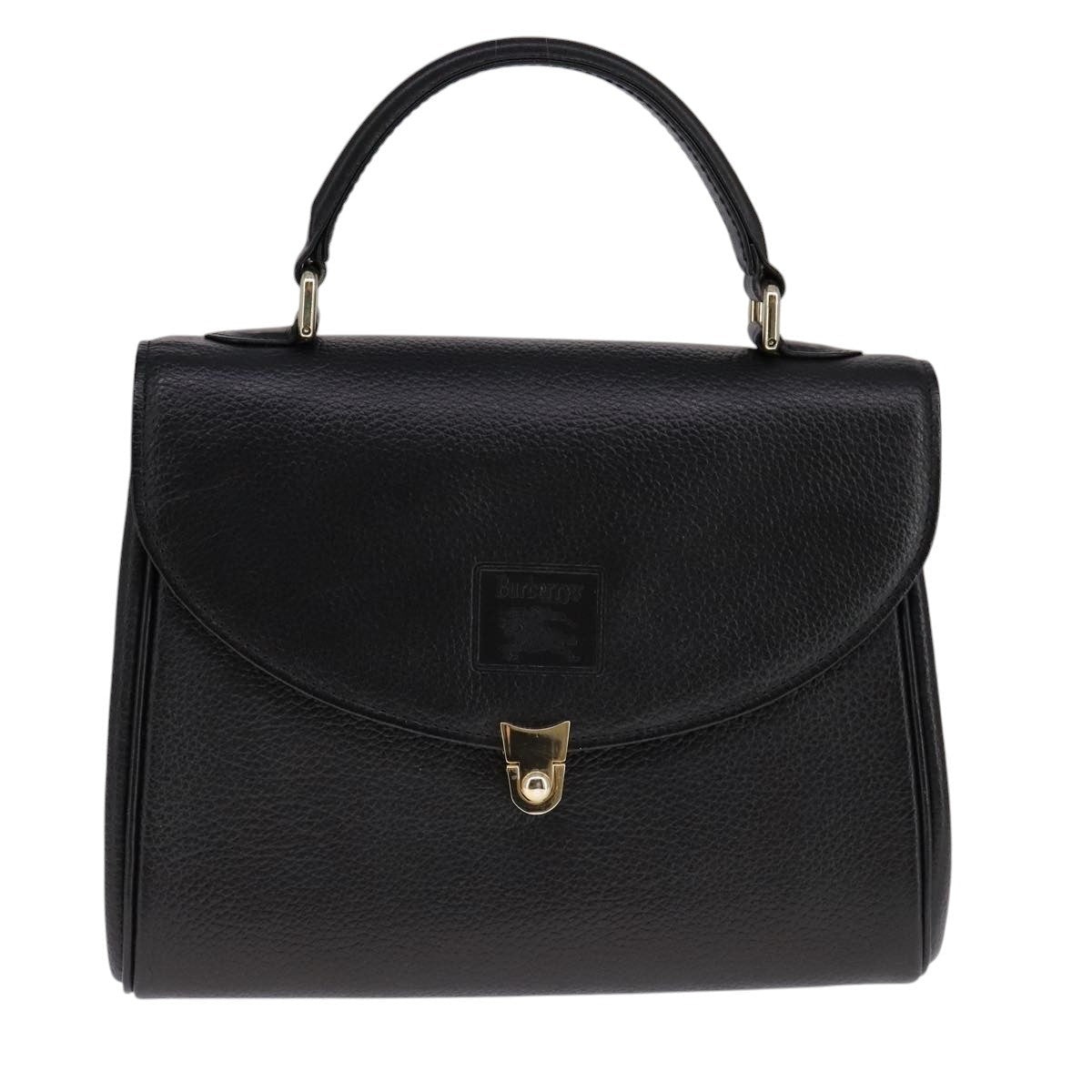 Burberry Hand Bag Leather Black - 2