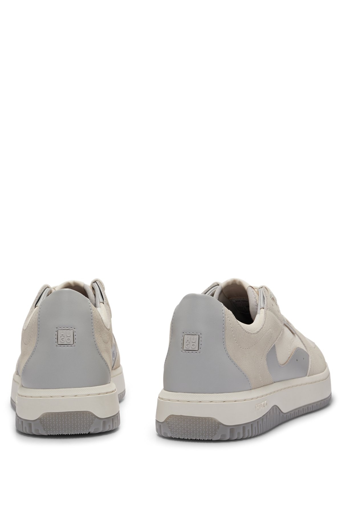 LACE-UP TRAINERS IN FAUX LEATHER AND SUEDE - 5