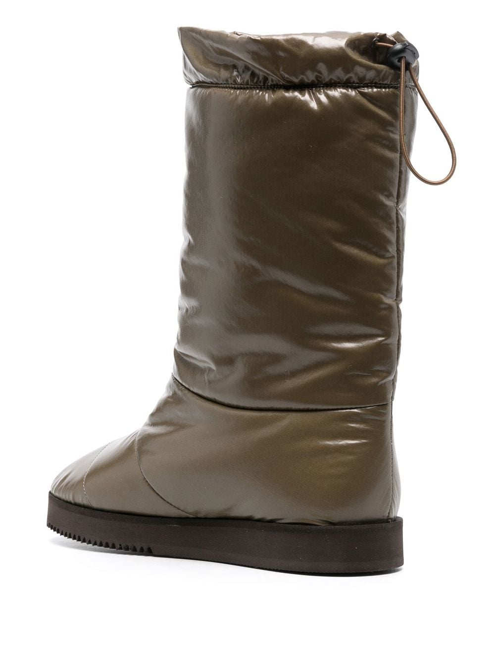 patent padded knee-high boots - 3