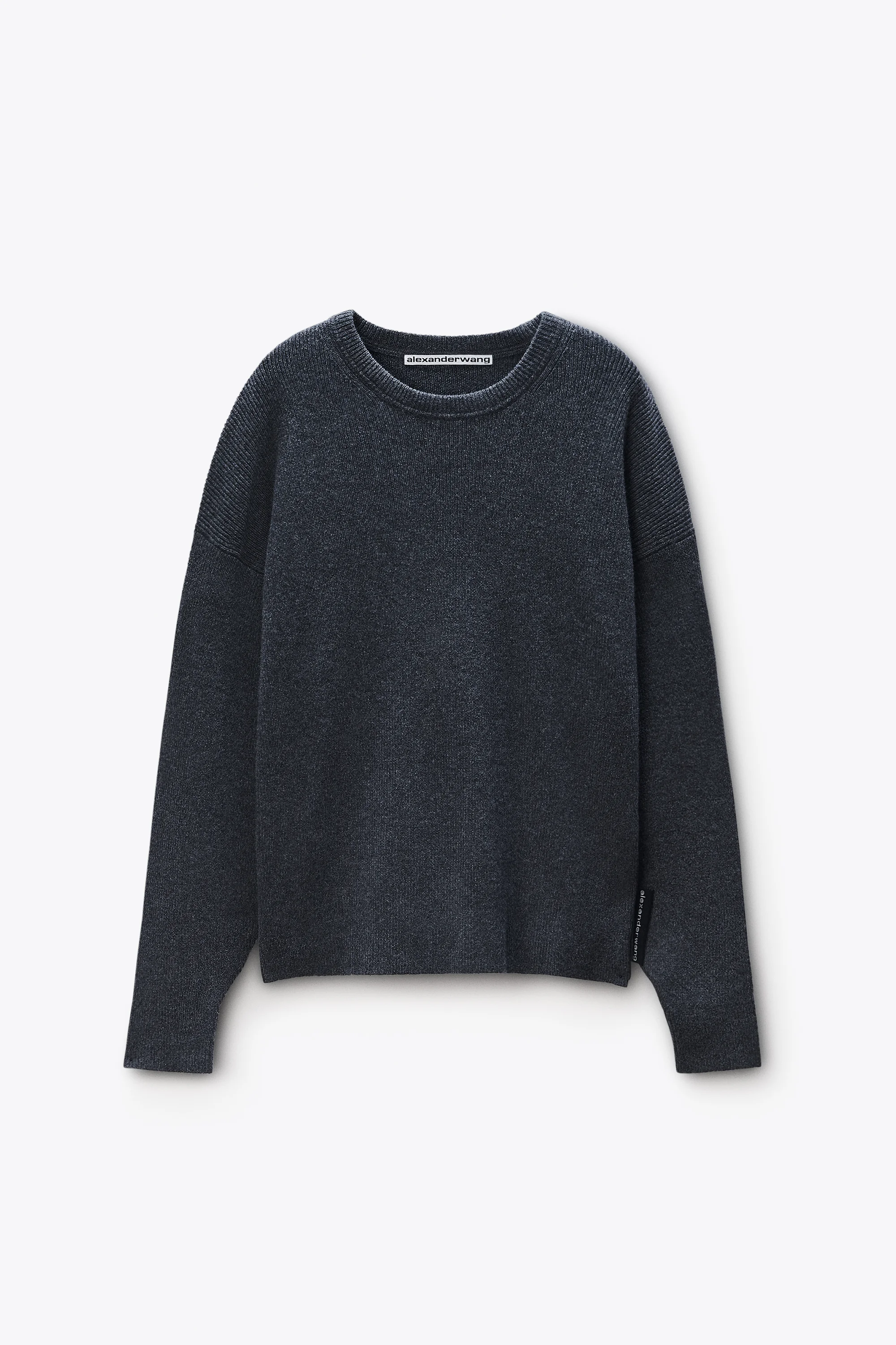 Crewneck Pullover in Stretch Wool Cotton - 1