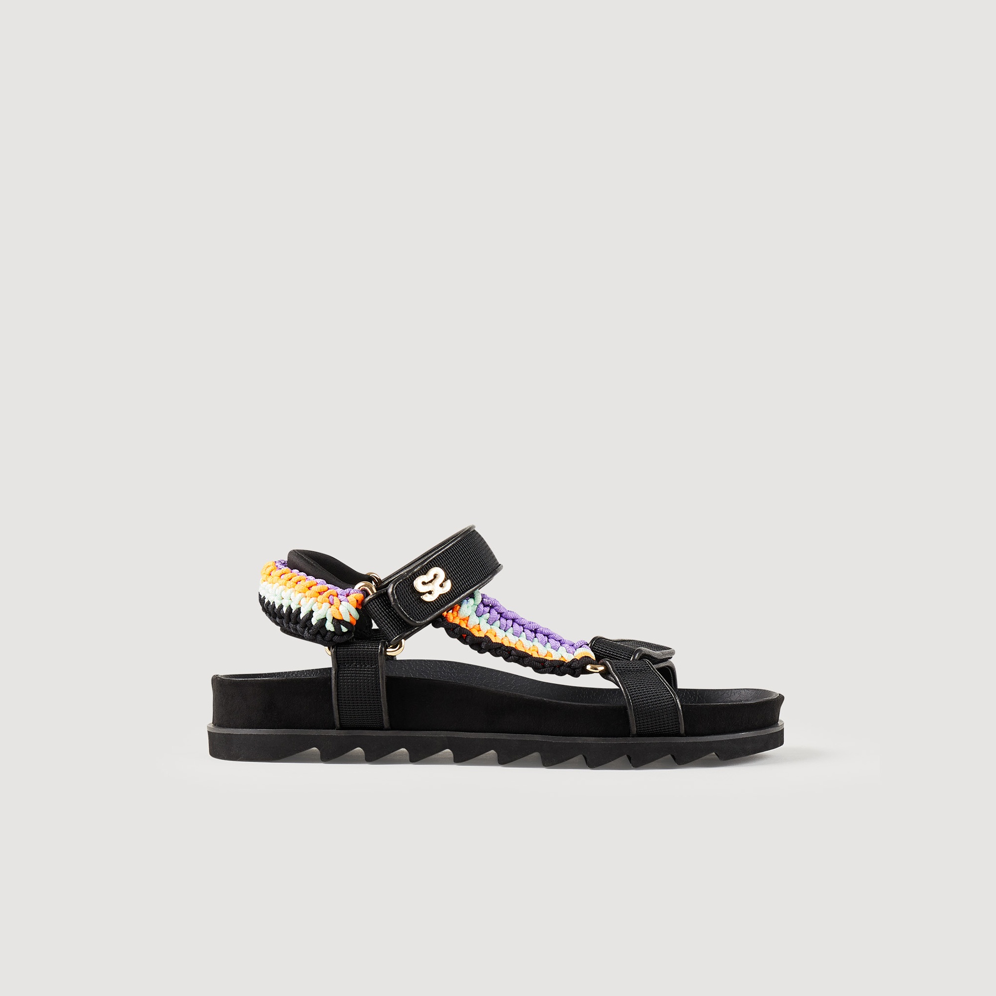 Sandals with colorful braiding - 1