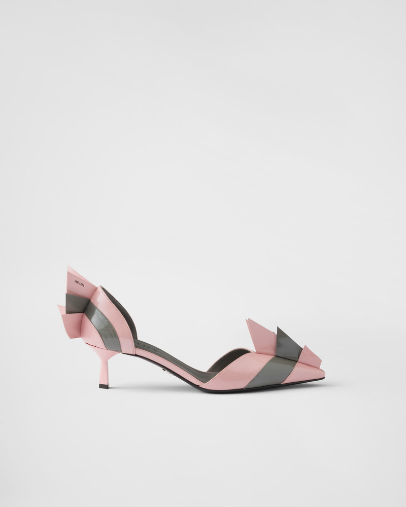 Prada Two-tone patent leather D'Orsay pumps outlook